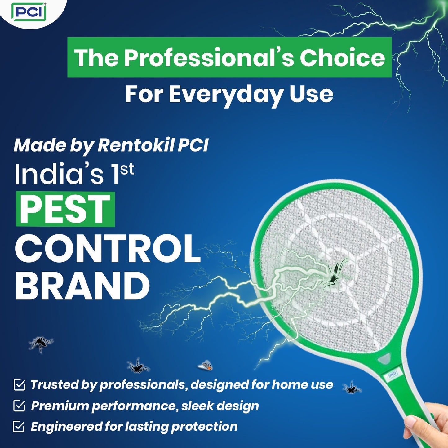 PCI ExpertO Rechargeable Mosquito Bat | 1200mAh Li-ion Battery