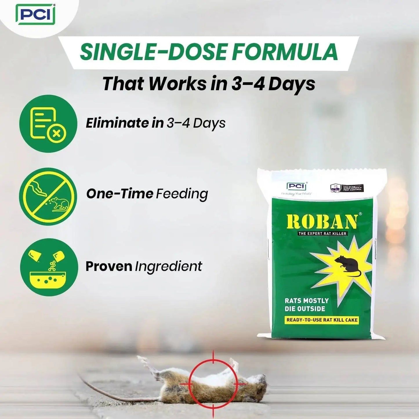Single dose formula home rat killer