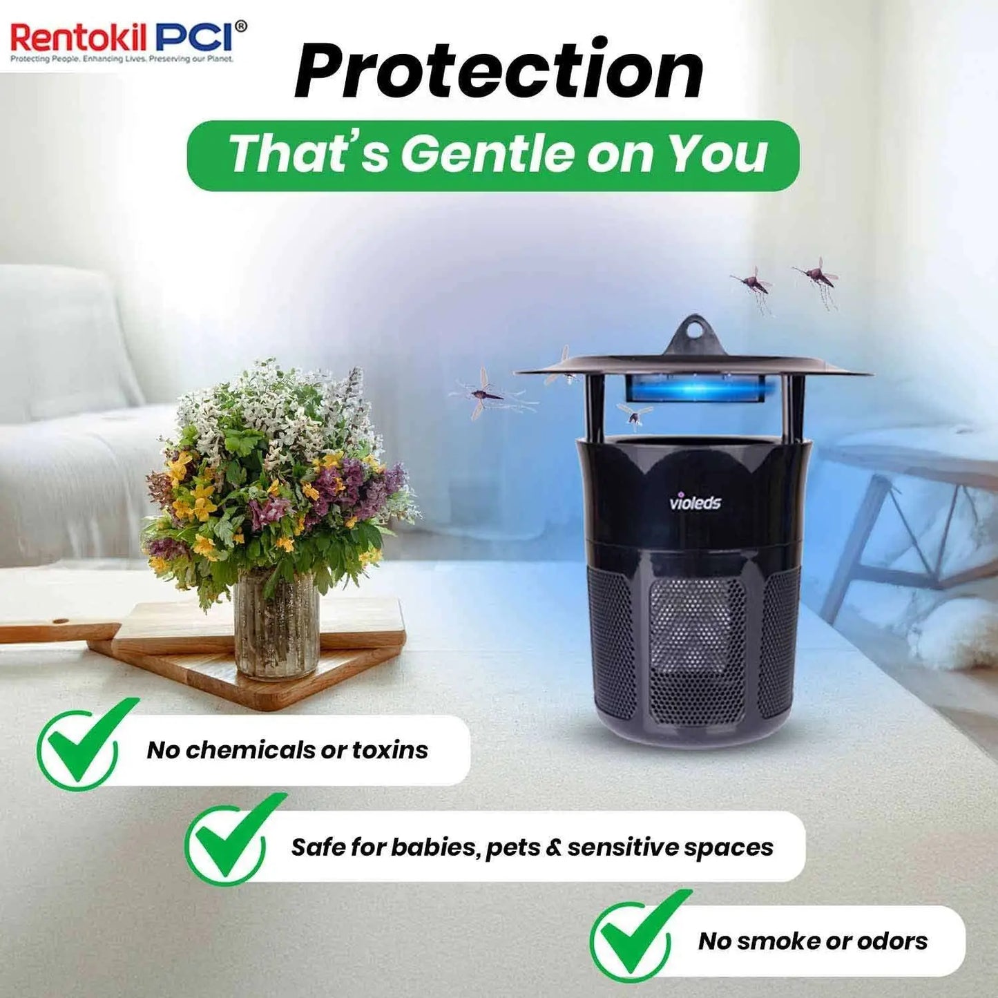 Protection mosquito killer light