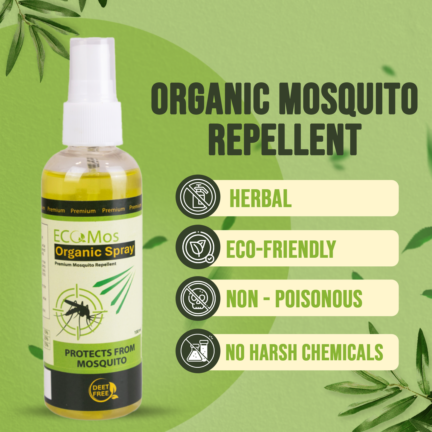 EcoMos Organic Mosquito Repellent Spray