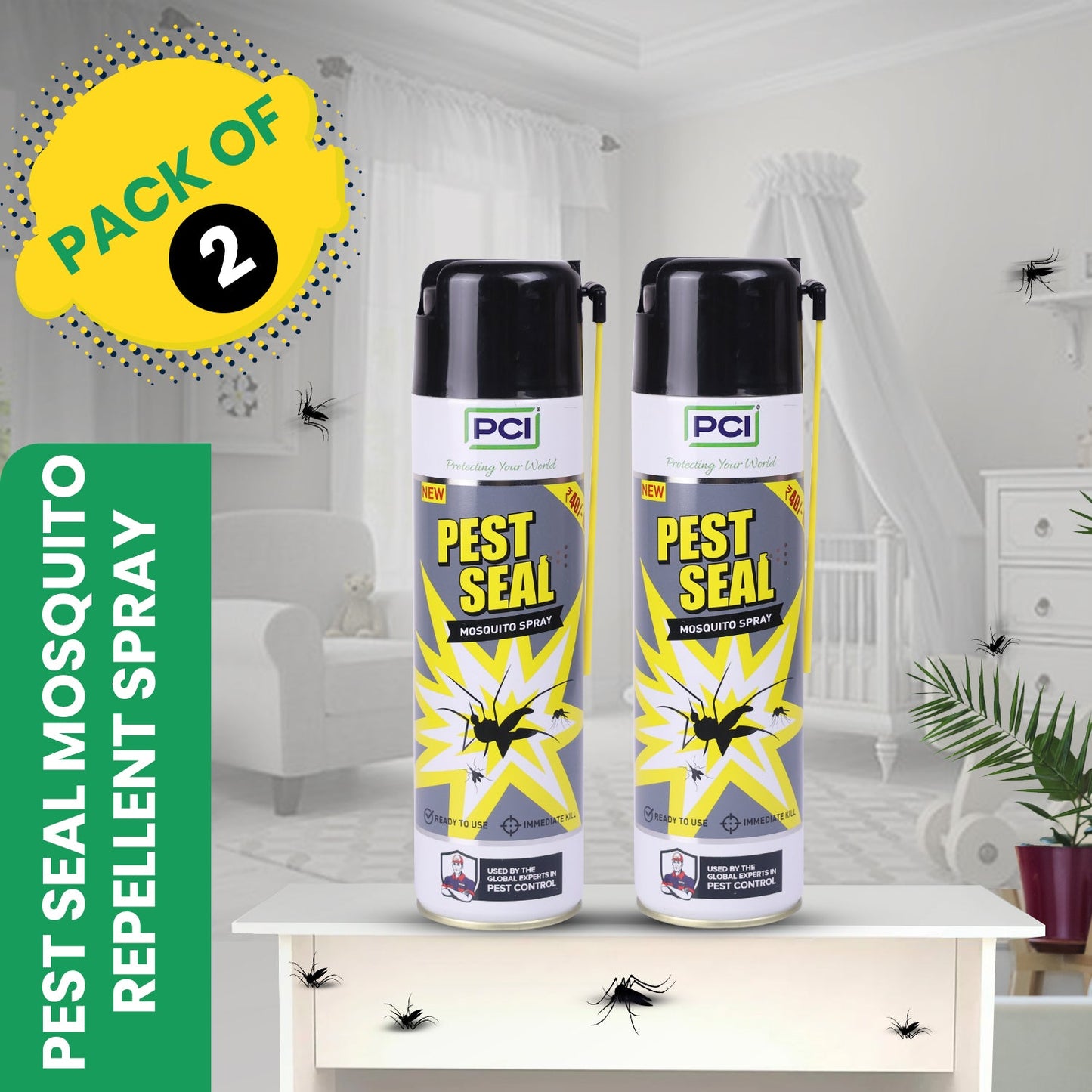 Pest Seal Insect & Mosquito Repellent Spray - 2 x 425ML
