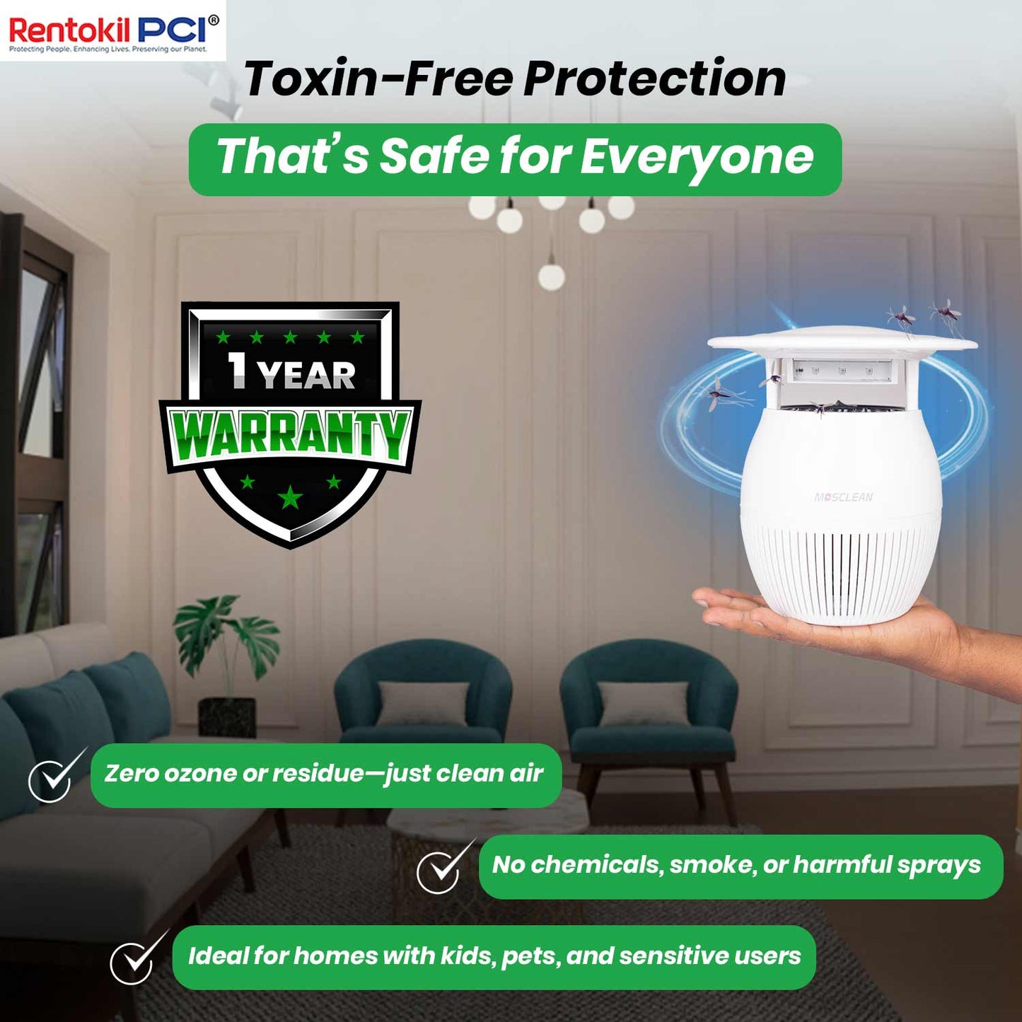 MosClean White Mosquito Trap (IH2 Model)