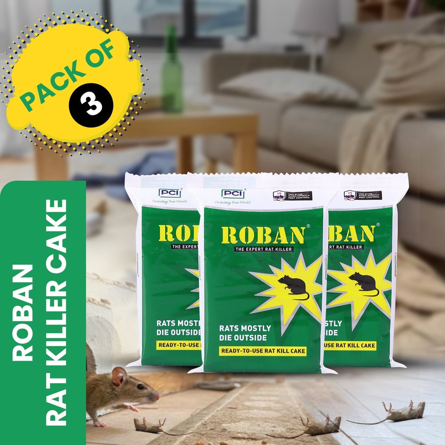 Roban Rat Cake - 100G (Pack of 3)