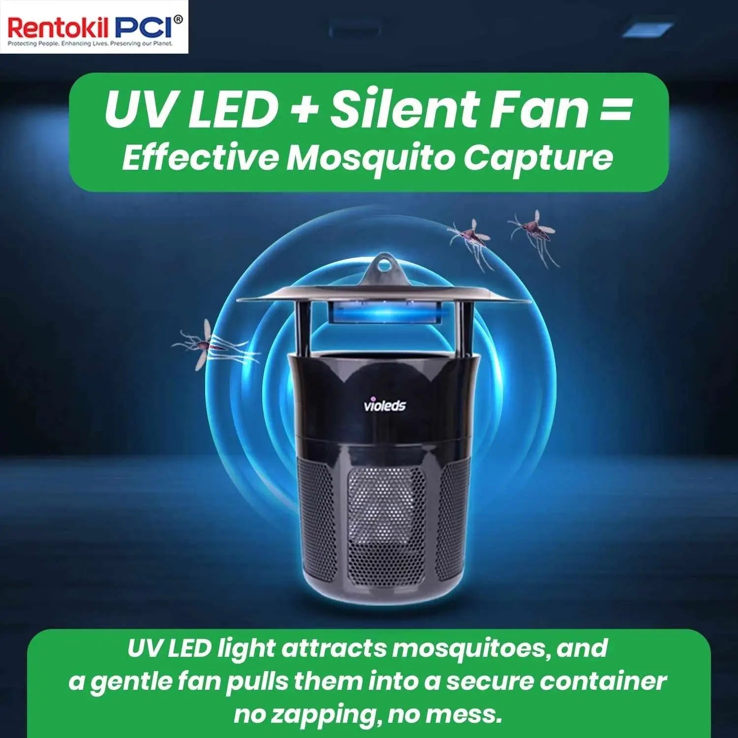 UV LED+Silent Fan mosquito trap