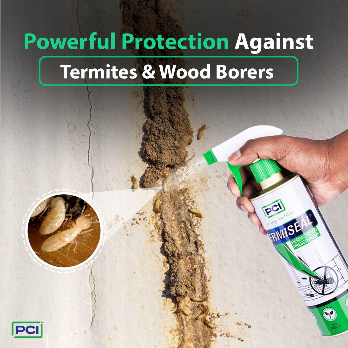 Termiseal Herbal Wood Preservative Spray - 500ML (Pack of 2) | Eco-Friendly Protection from Termites, Borers & Wood Pests