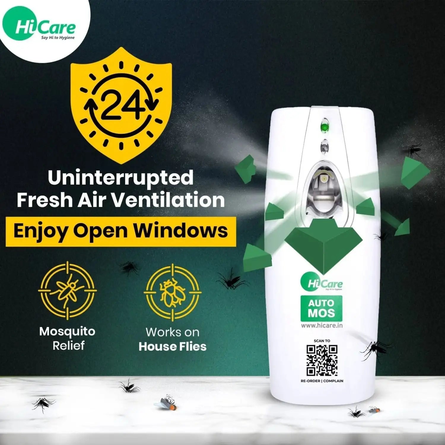 Air ventilation of mosquito repellent dispenser