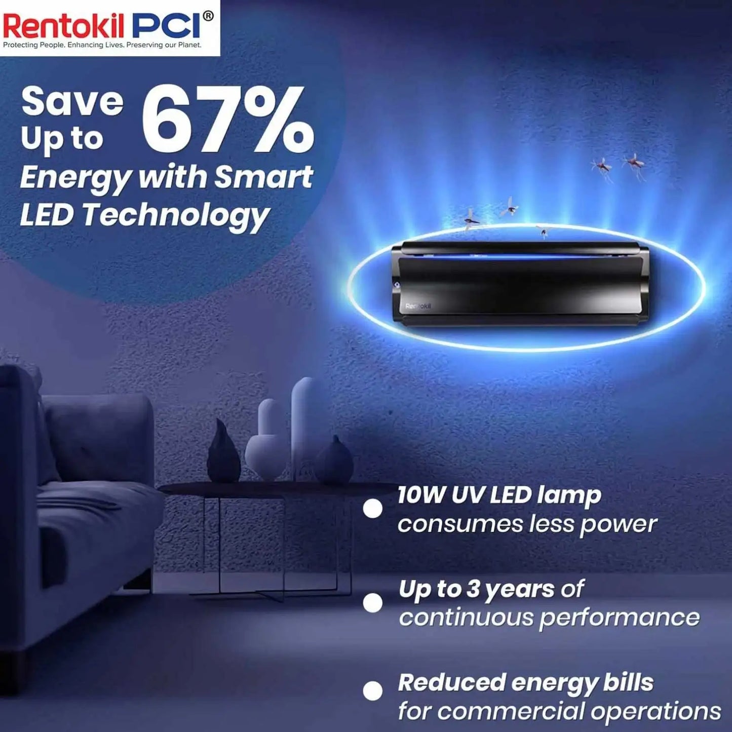 Save energy flying insect catcher