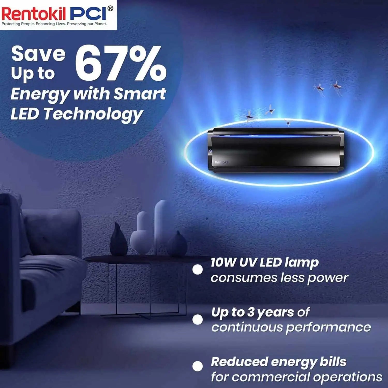 Save energy flying insect catcher