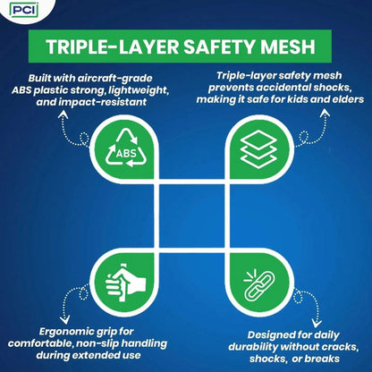 Triple layer safty mesh of mosquito killer bat