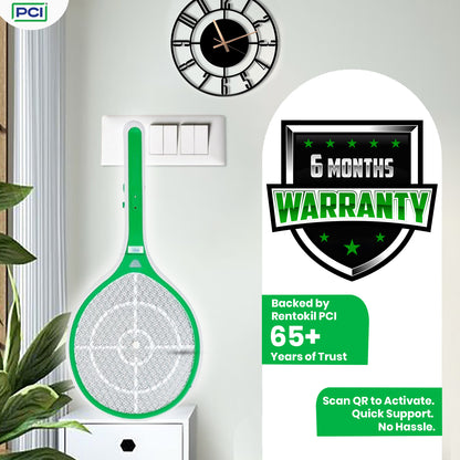 PCI ExpertO Rechargeable Mosquito Bat + Roban Rat Cake – 10 Wax Blocks | Indoor & Outdoor Use
