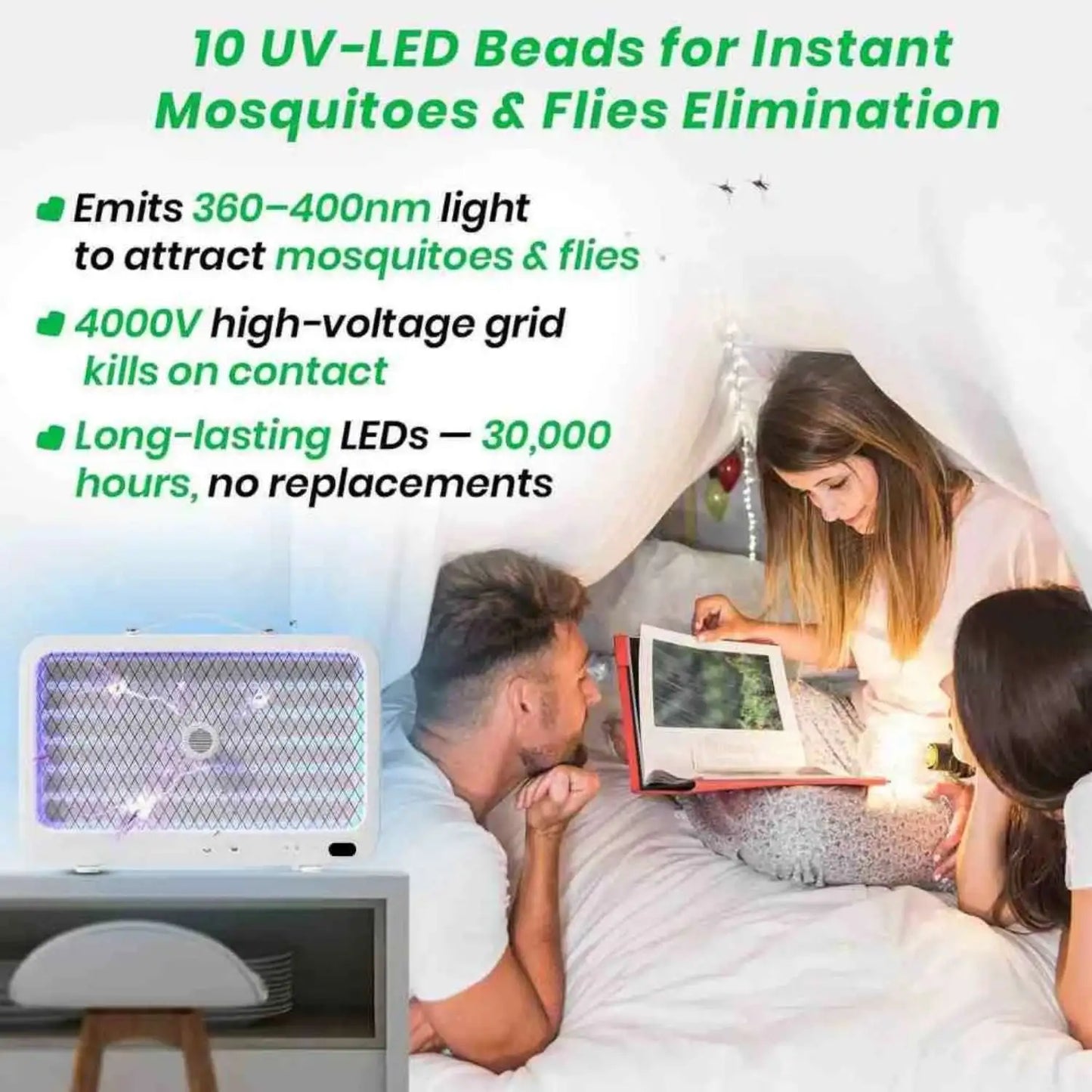 10 UV - LED mosquito zapper outdoor
