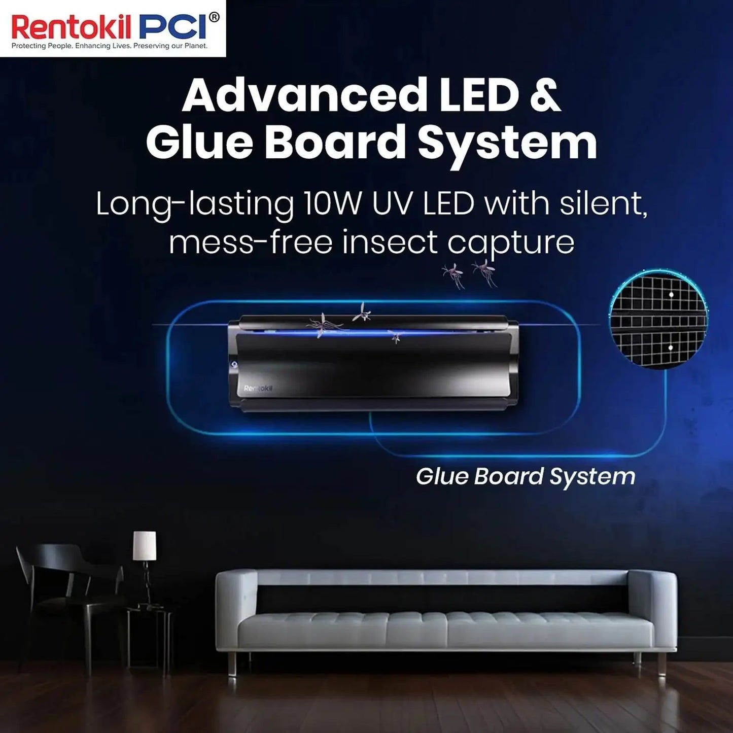 Advanced LED flying insect catcher