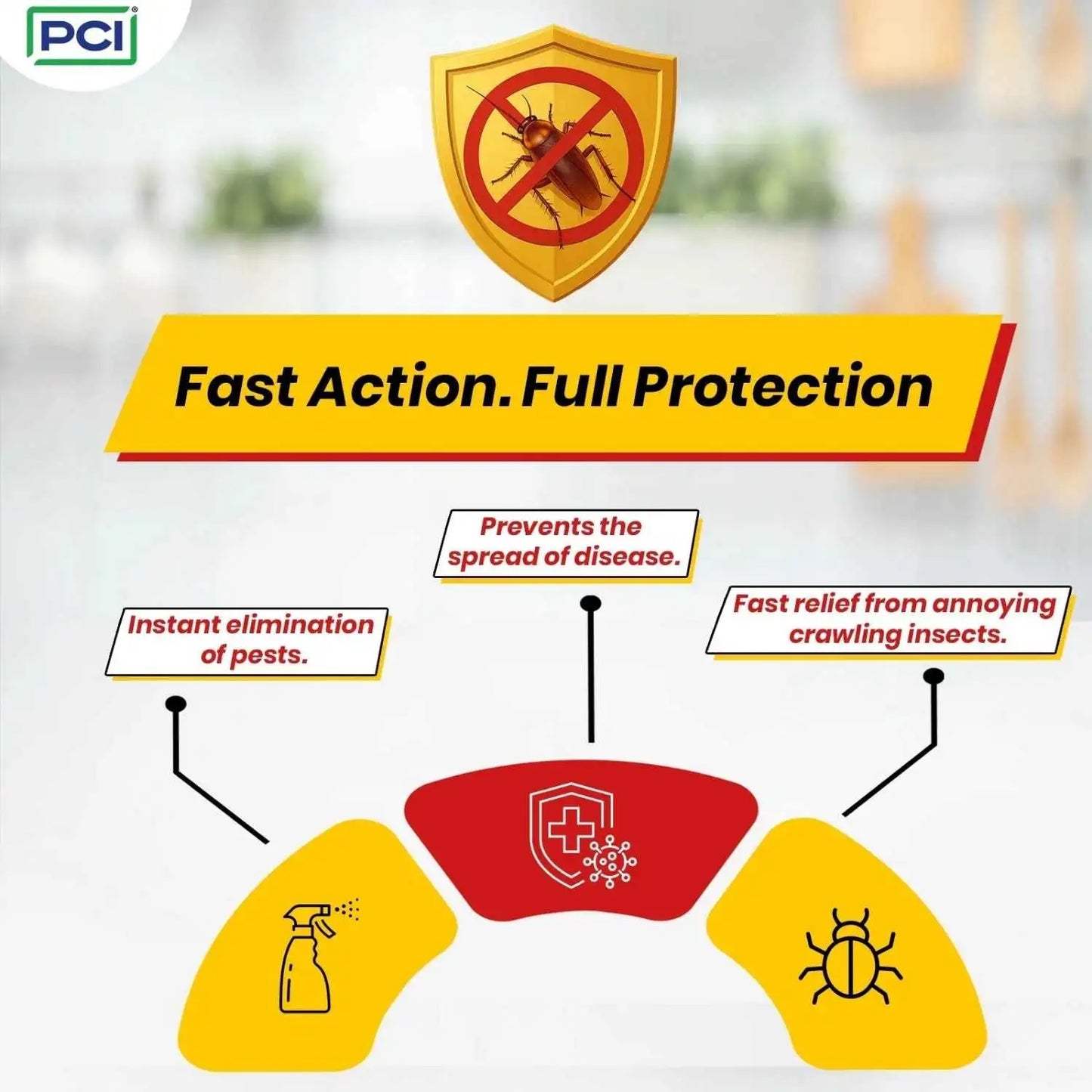 Fast action cockroach killer for home
