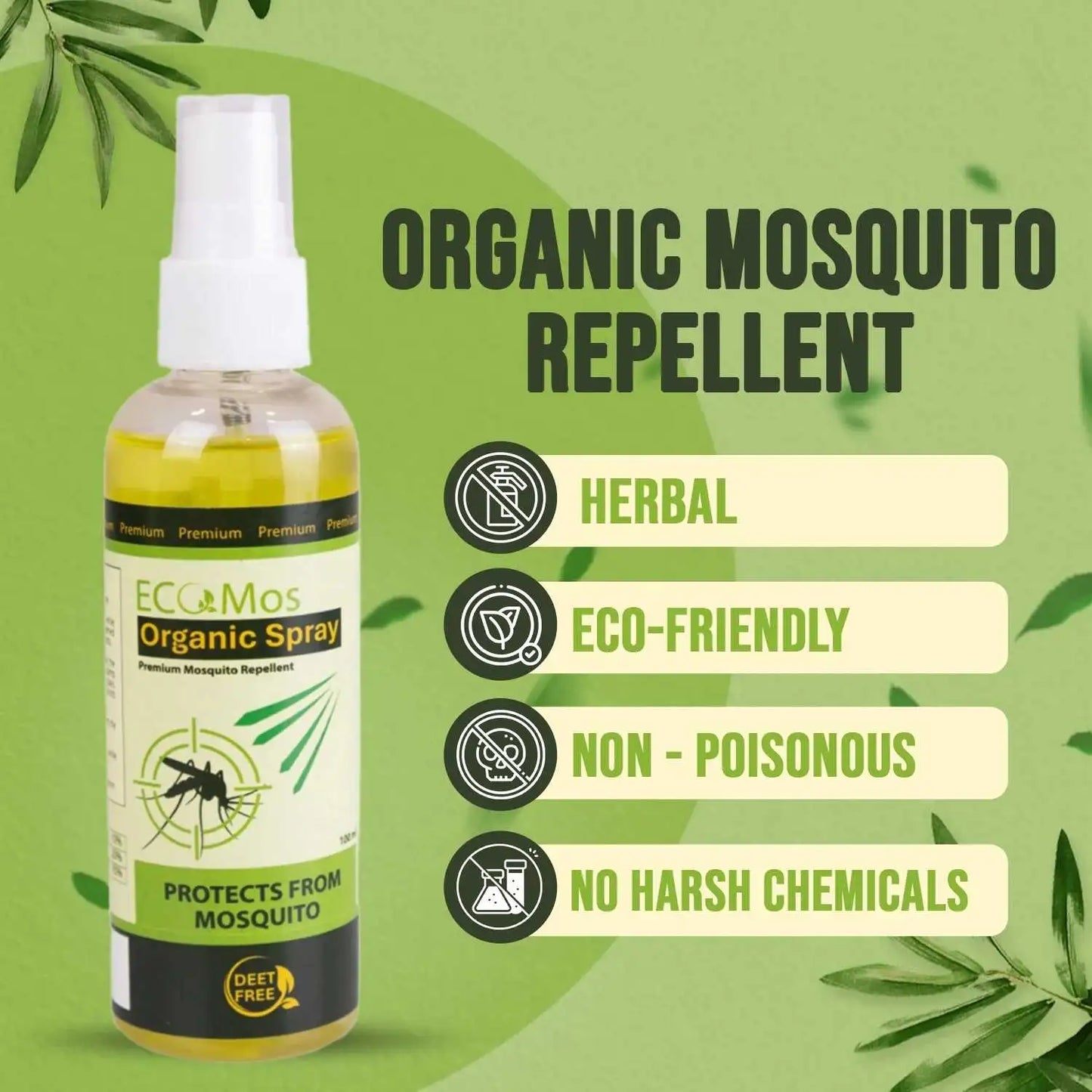 Organic Mosquito Repellent herbal mosquito spray