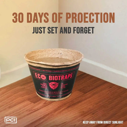 30 days of proection environmentally safe mosquito control