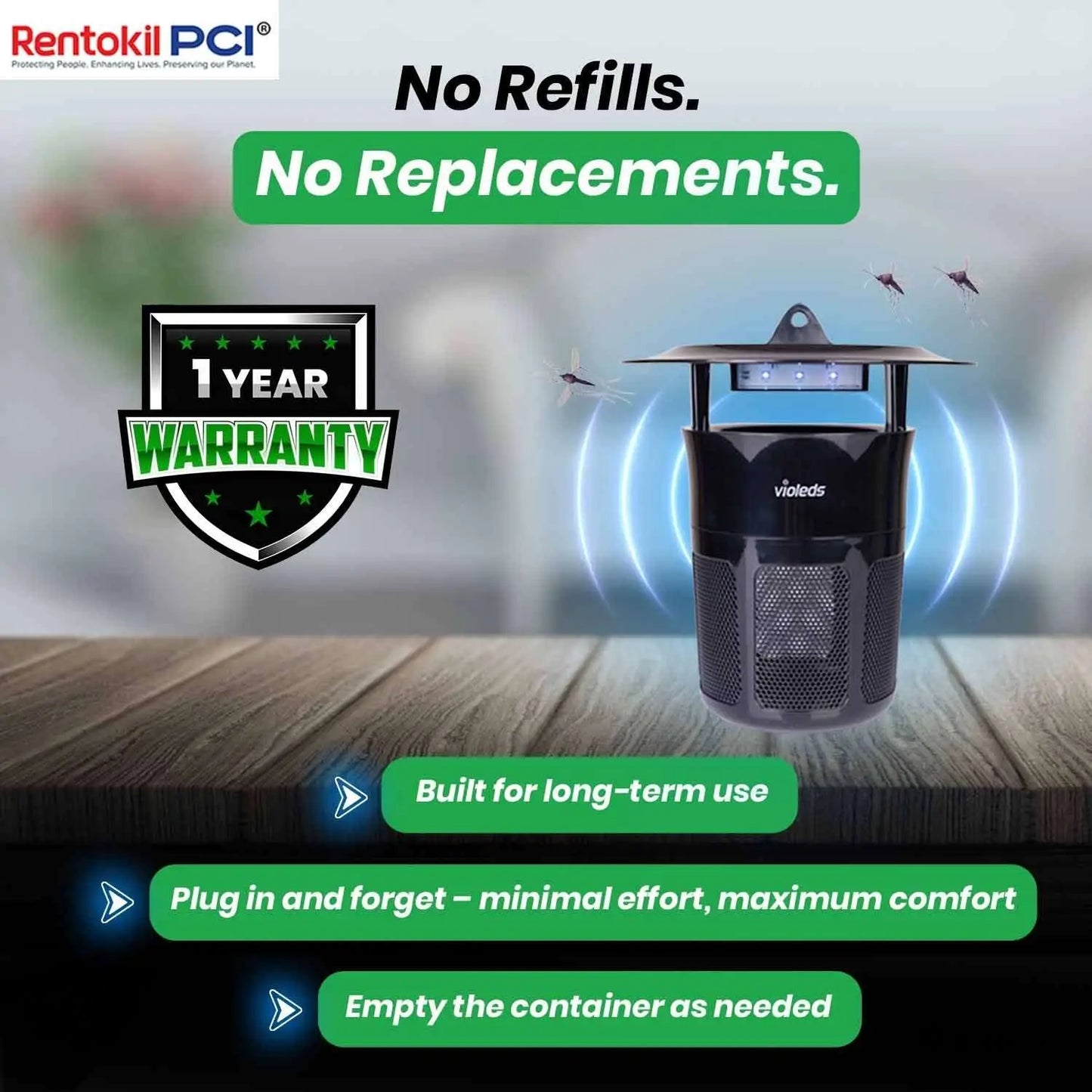 No refils black mosquito trap