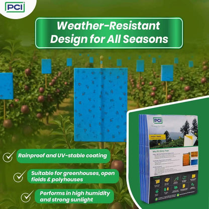 Weather resistant blue sticky traps