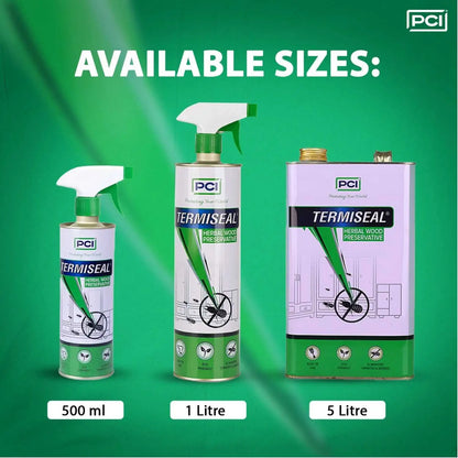Avalible Sizes of termite control spray