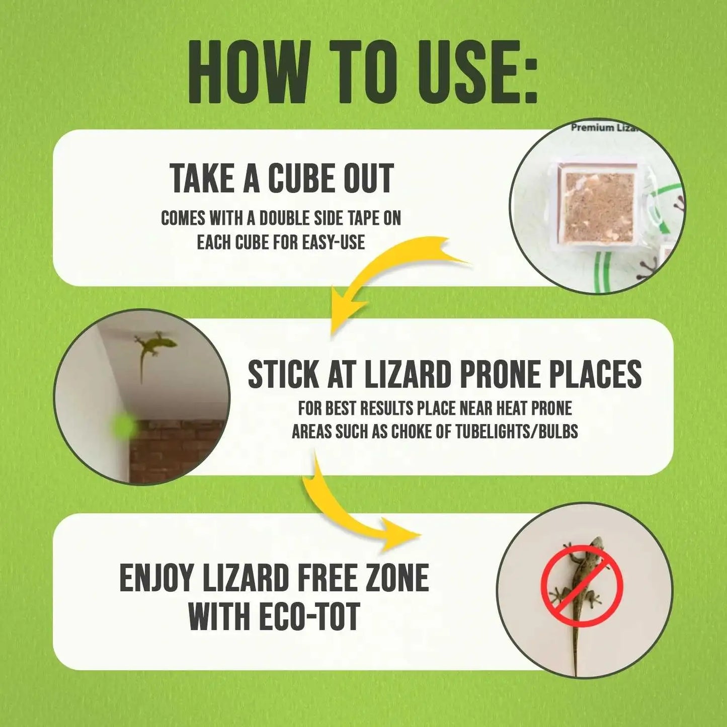 How to use lizard repellent cubes