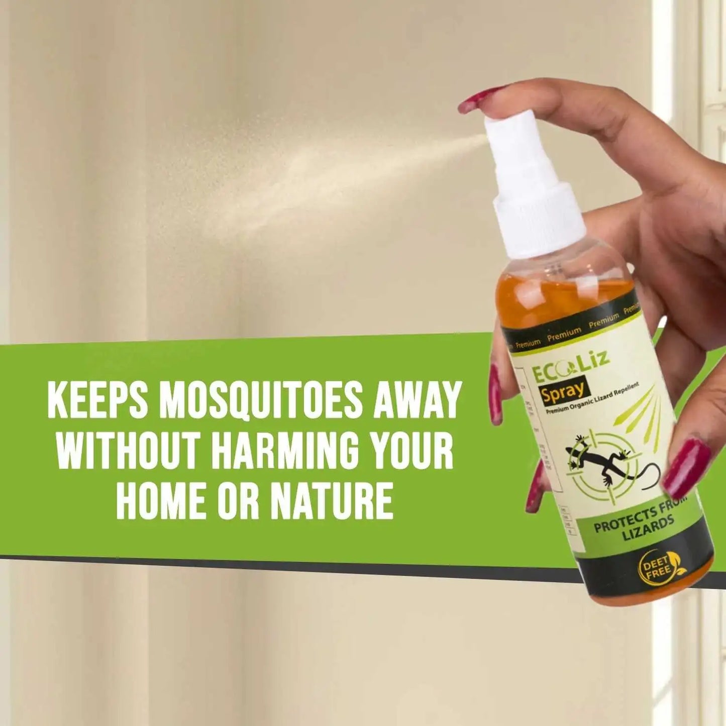 Keeps Mosquitoes Away lizard repellent spray