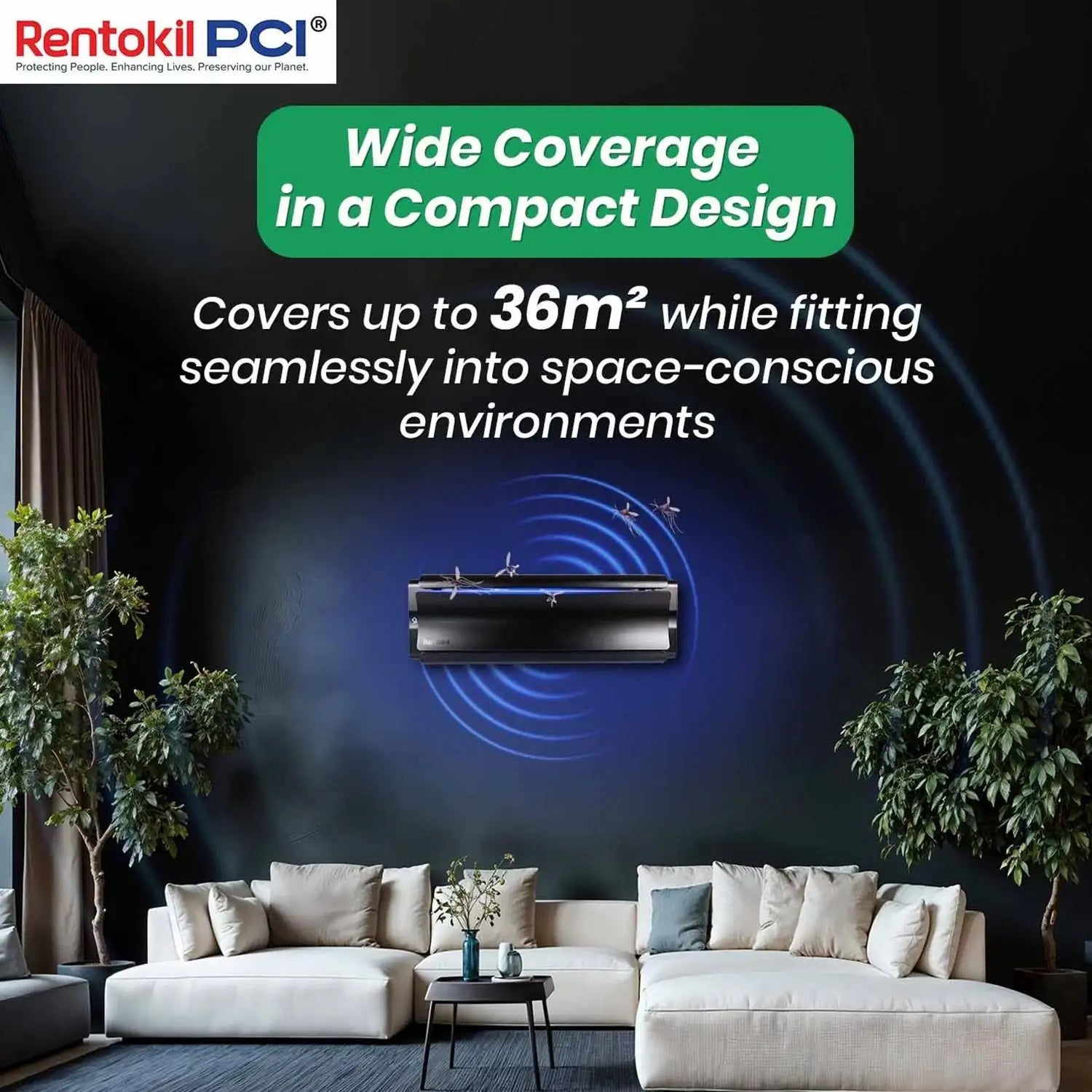 Wide Coverage flying insect catcher