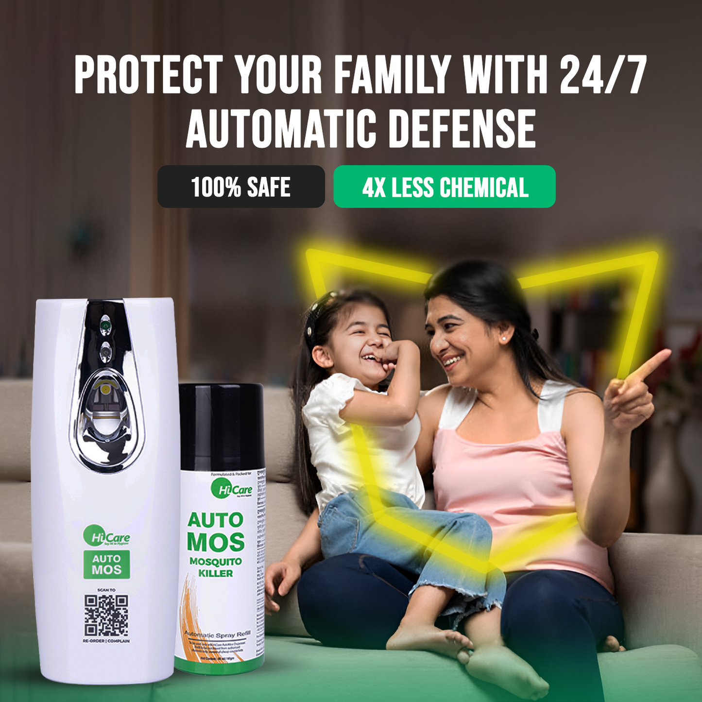 AutoMos Mosquito Repellent Starter Pack (3 Dispensers + 3 Refills)