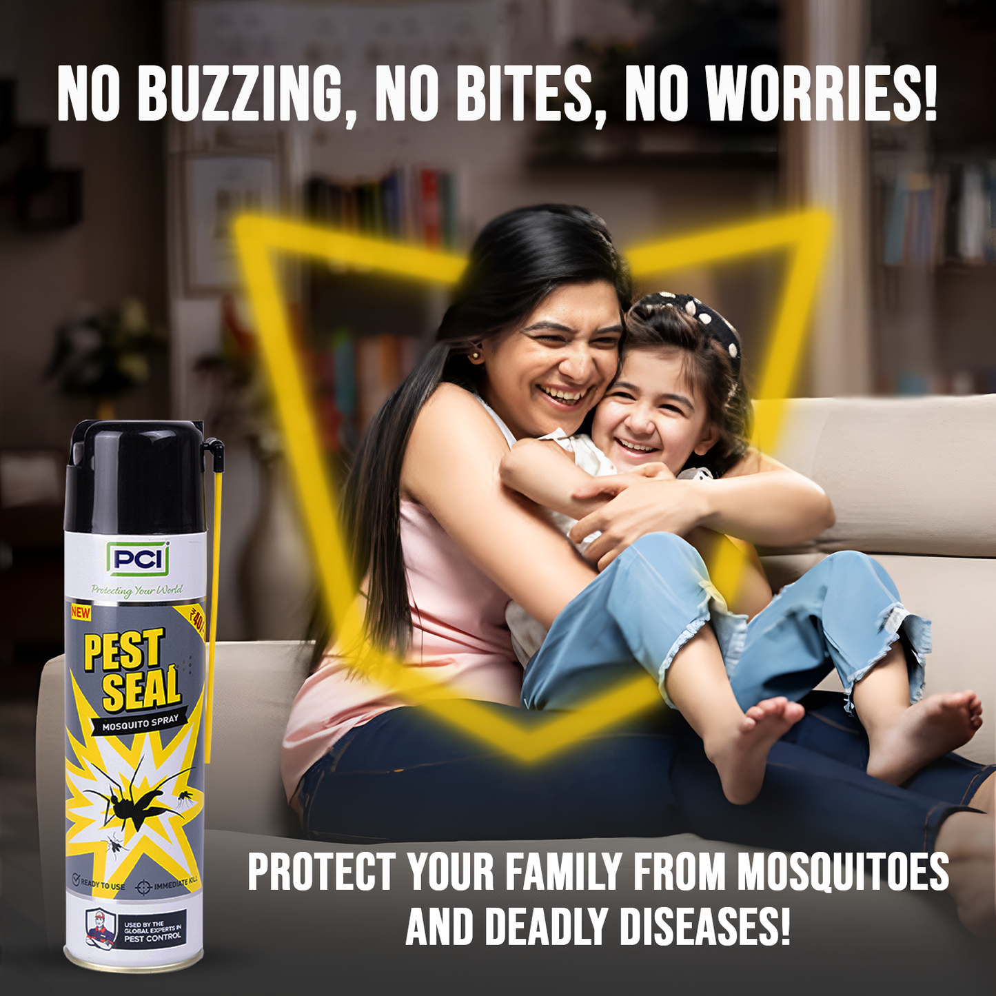 Pest Seal Insect & Mosquito Repellent Spray - 2 x 425ML | Quick Defense for Home & Outdoor Use