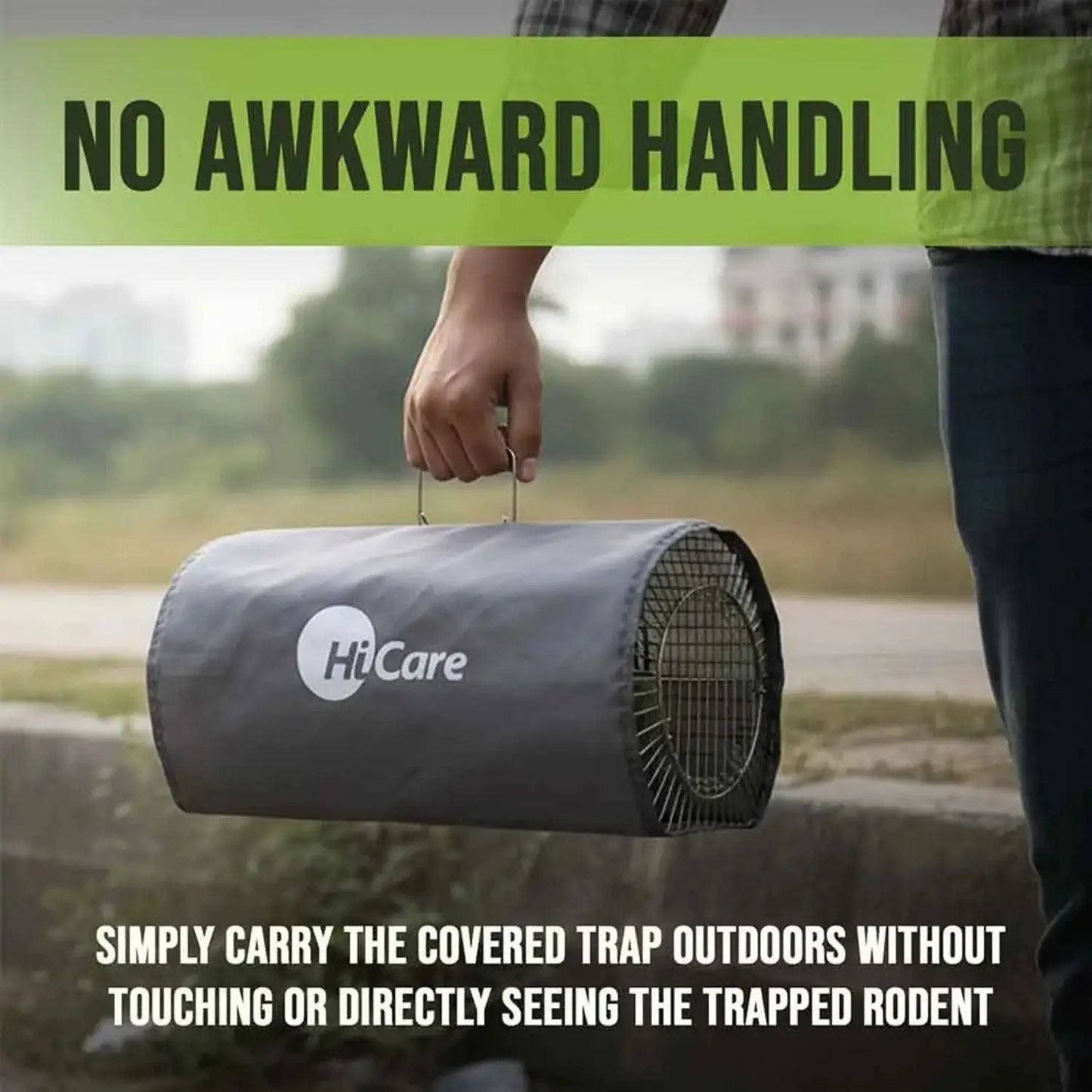 No awkward handling rodent trap cage