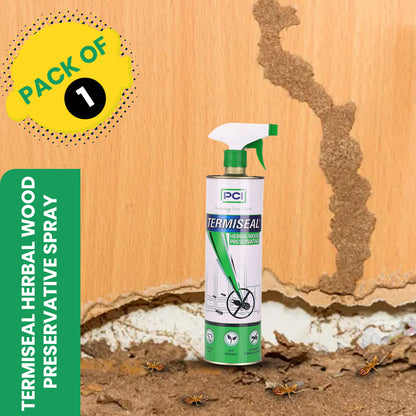 Termiseal Herbal Wood Preservative Spray - 1L| Eco-Friendly Termite & Insect Protection for Wood Against Termites, Borers, and Pests