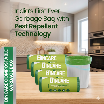 HiCare Bincare Compostable Garbage Bags I 120 Bags (Pack of 4)