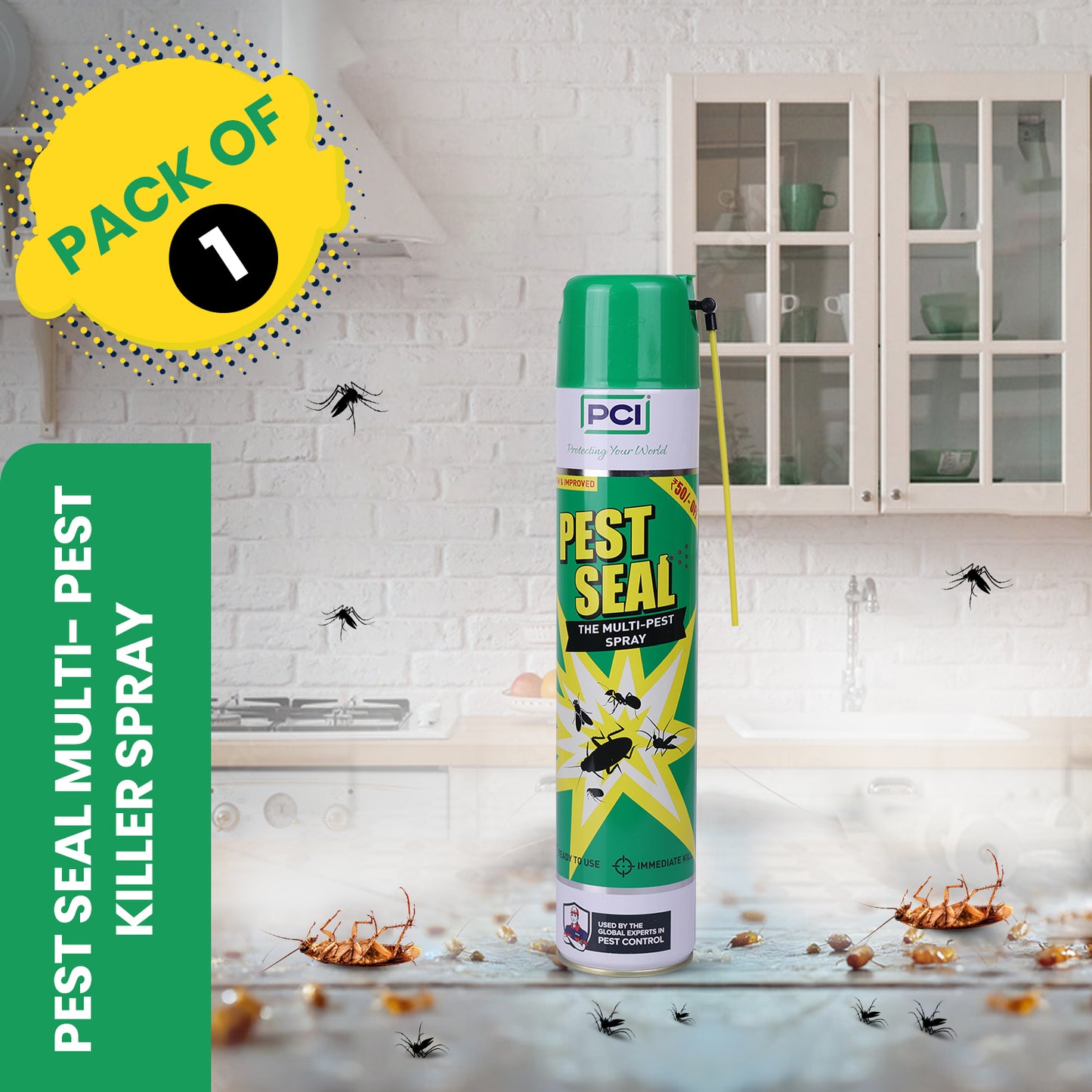 Pest Seal Multi-Insect Spray - 600ml | All-in-One Protection Against Cockroaches, Ants, Flying & Crawling Insects, and More