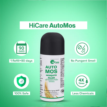 AutoMos Semi-Annual Saver Pack - 1 Machine + 2 Refills | 180 Days of 24/7 Mosquito-Free Protection