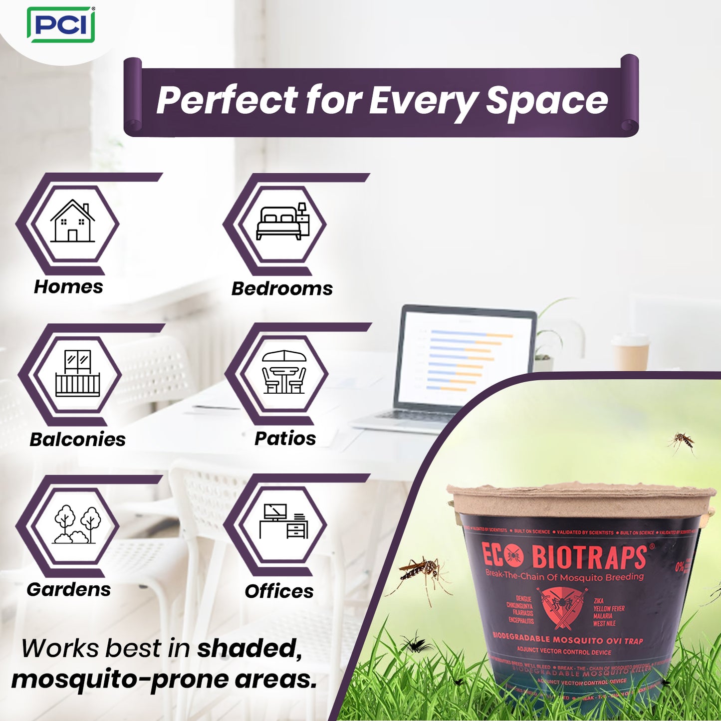 EcoBioTraps (Pack of 5) - Chemical-Free, Eco-Friendly Mosquito Trap | Natural, Non-Toxic & Electricity-Free Solution