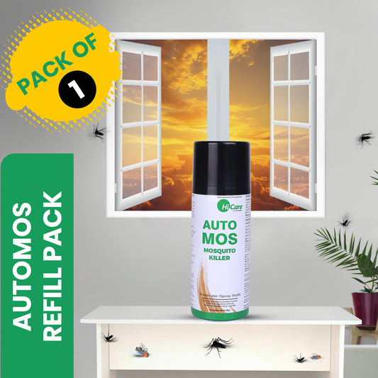 AutoMos Mosquito Repellent Refill – 90 Days Protection (Pack of 1) | For  AutoMos Mosquito Dispenser | Silent, No Pungent Smell, Battery Operated, Perfect for Living Spaces